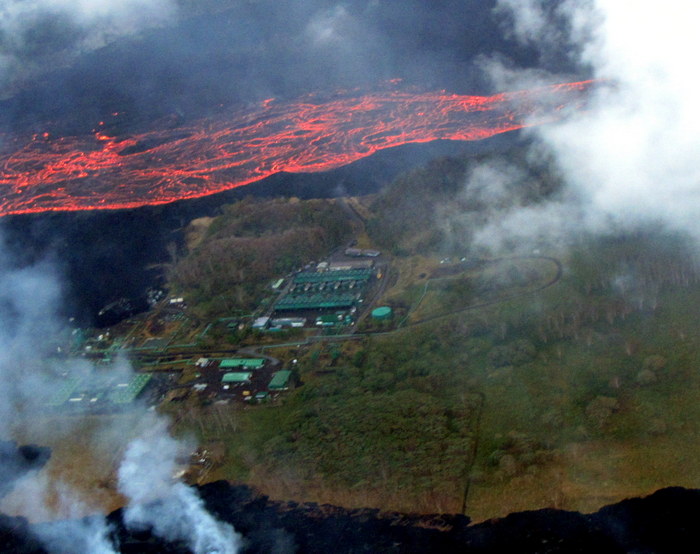 Puna Geothermal Plant in a Kipuka