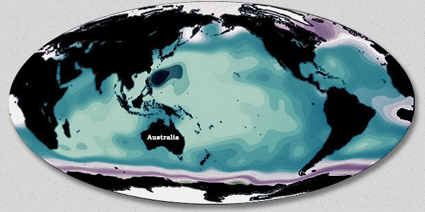 Map showing Australia