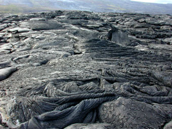 Pahoehoe lava