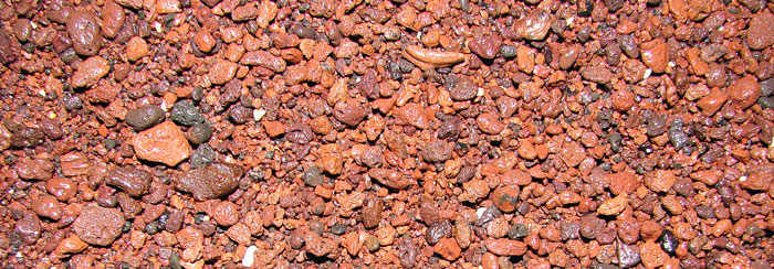 Close up of Hawaiian red sand