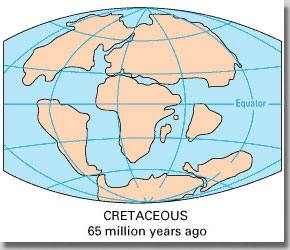 Cretaceous:  Pangea Breakup